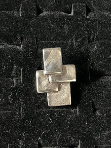 Turkish silver 4 squares adjustable ring