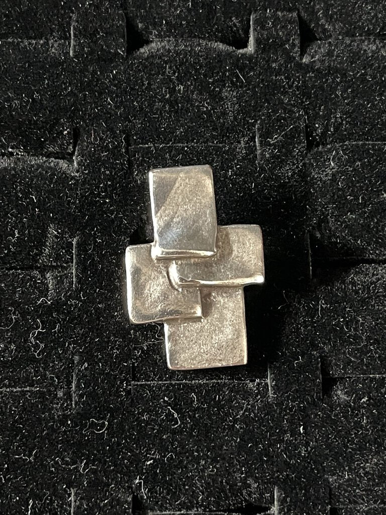 Turkish silver 4 squares adjustable ring