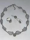 Handmade in Greece .925 necklace/earrings/ring (size8) set