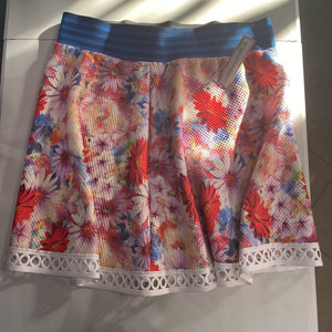 Higuille,Fil et Fille floral/striped pull on skirt L