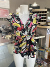 Nanette Lepore floral wrap silk top 8