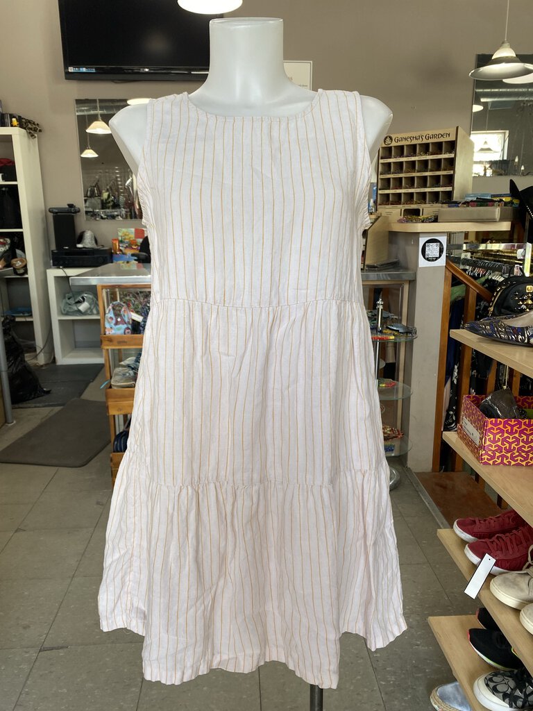 Cynthia Rowley tiered linen dress S