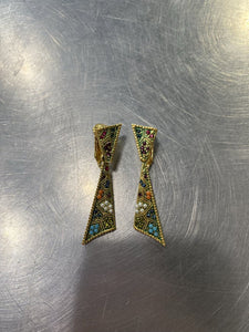 D'Orlan vintage drop clip ons w Swarovski crystals
