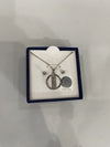 Aura Crystals From Swarovski necklace/studs set NIB