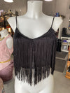 Zara fringe crop top S