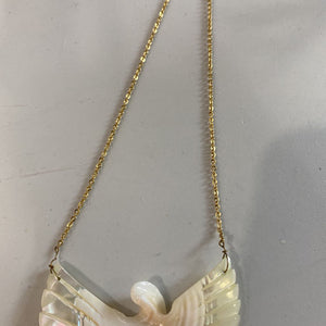 Necklace w Mother of pearl bird pendant