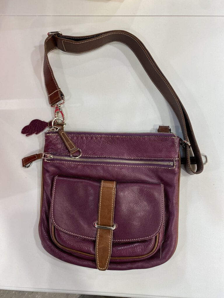 Roots leather crossbody