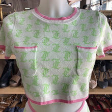 Load image into Gallery viewer, Juicy Couture monogram crop sweater NWT M
