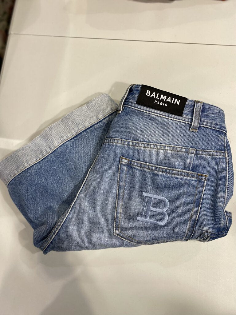 Balmain denim cargo shorts (Men's) 32