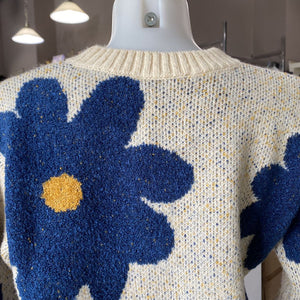Promod flower sweater XS NWT
