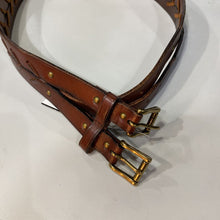 Load image into Gallery viewer, Lauren Ralph Lauren double buckle leather belt M
