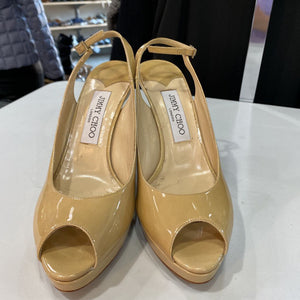 Jimmy Choo patent slingback heels 38.5