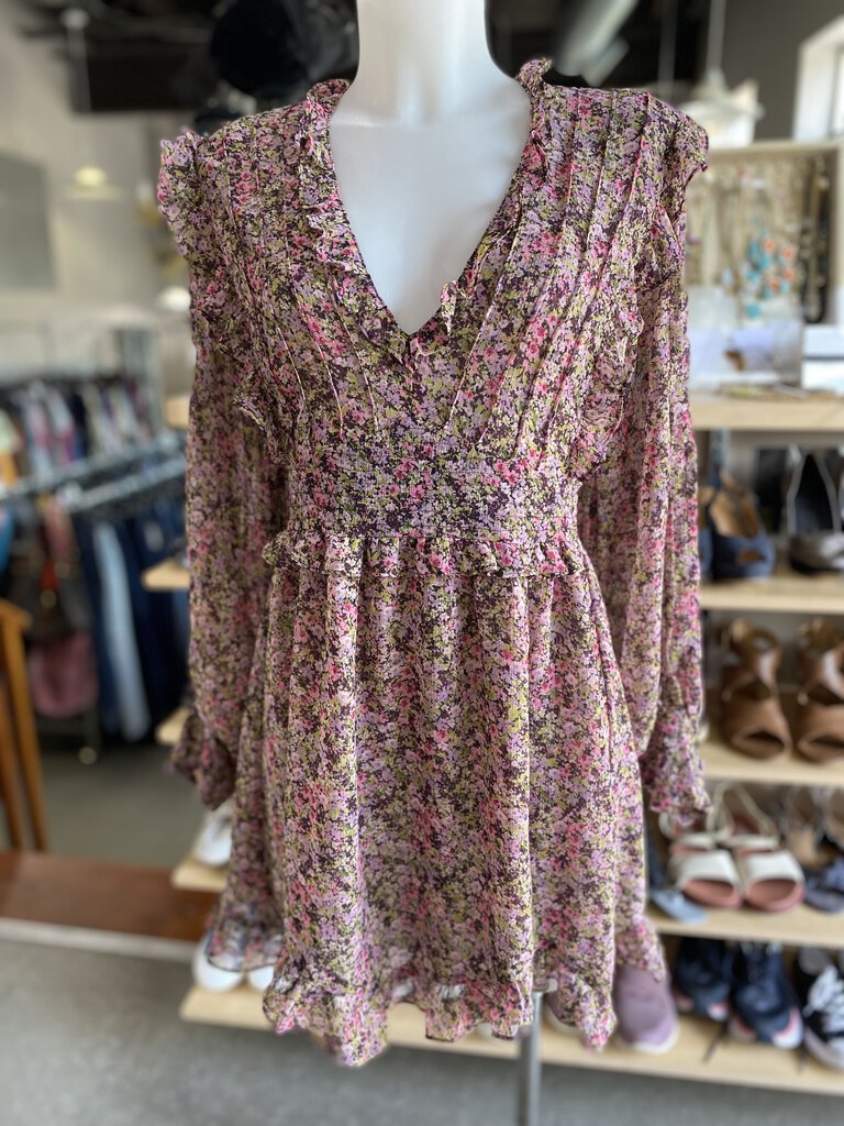 For Love & Lemons floral baby doll dress NWT L