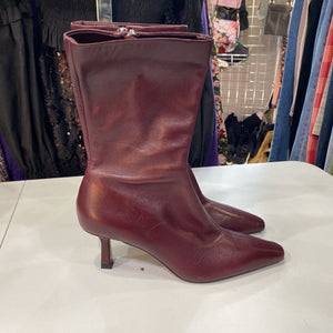 Zara leather kitten heel boots NWT 6