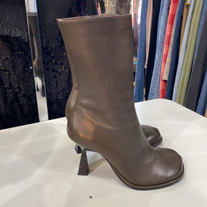 Zara round toe leather boots NWT 6