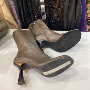Zara round toe leather boots NWT 6