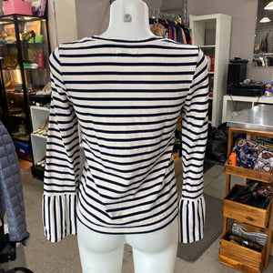 Madewell flared sleeve striped top S