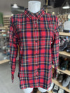 LL Bean plaid flannel button up M