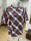 J Crew plaid top NWT M