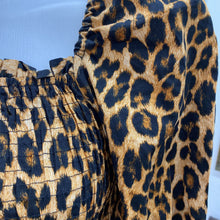 Load image into Gallery viewer, Zara animal print smocked top NWT M
