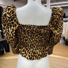 Load image into Gallery viewer, Zara animal print smocked top NWT M
