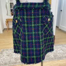 Load image into Gallery viewer, Zara tweed skirt w suspenders L
