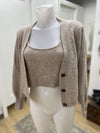 Reformation cashmere cropped sweater set S