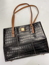 Load image into Gallery viewer, Dooney &amp; Burke croc print leather handbag
