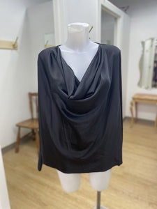 Collection by Cezele satin draped neck top L