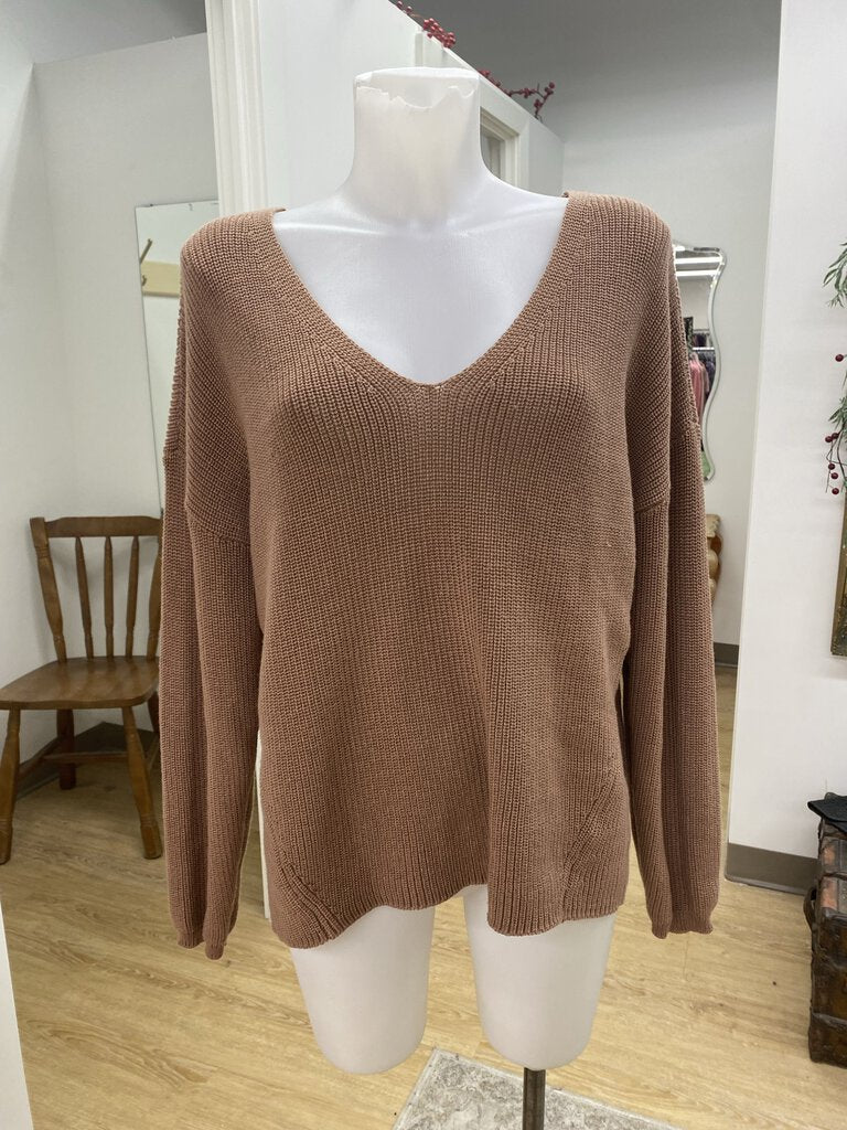 Gentle Fawn v-neck sweater L