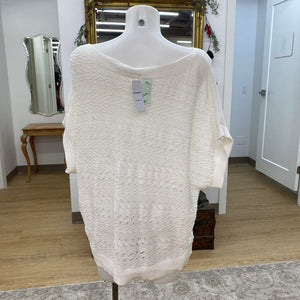 Penningtons short sleeve open knit sweater NWT 1X