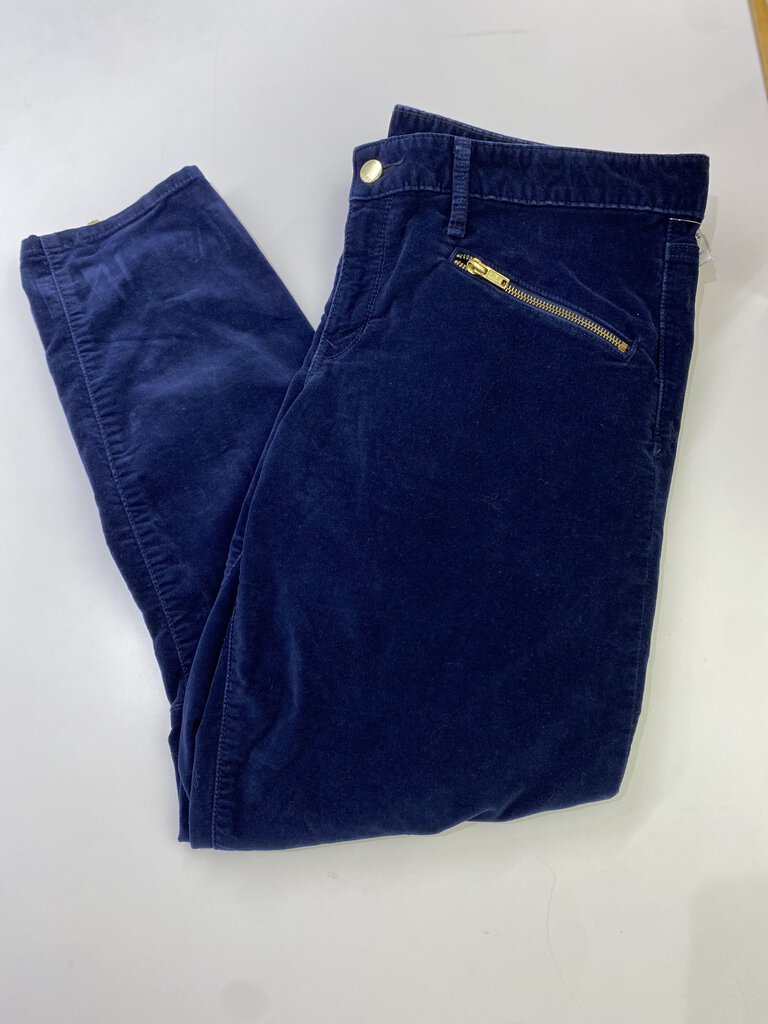 Gap zipper detail velvet skinny pants 33