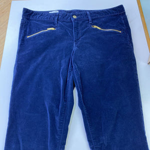 Gap zipper detail velvet skinny pants 33