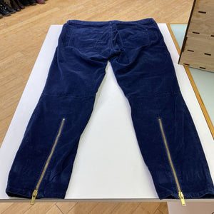 Gap zipper detail velvet skinny pants 33