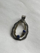 Load image into Gallery viewer, Sterling silver pendant with Lapis stones
