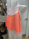 Pink mesh tank top M