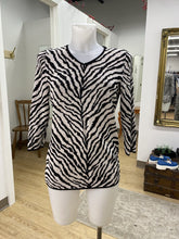 Load image into Gallery viewer, Chicos zebra print sweater 0
