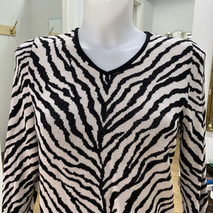 Chicos zebra print sweater 0