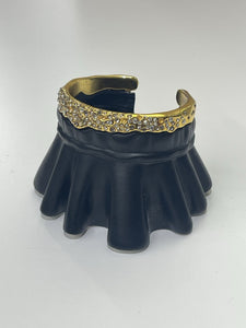 Alexis Bittar ruffle cuff bracelet (Missing Stones)