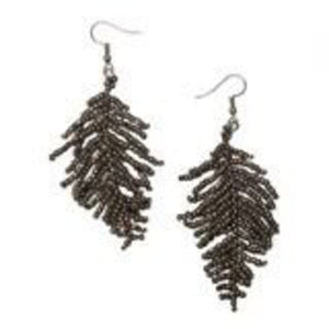 Beaded Leaf Earring