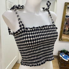 Load image into Gallery viewer, Re:Named smocked gingham top M
