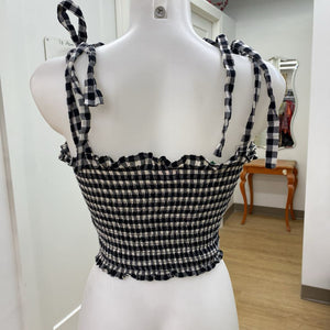 Re:Named smocked gingham top M