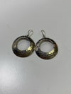 Sterling silver round hammered earring