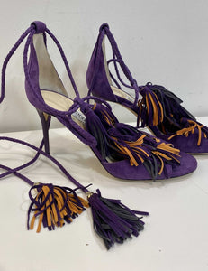 Sandals leather, Jimmy Choo, 7, Female, Gently Used, Purple