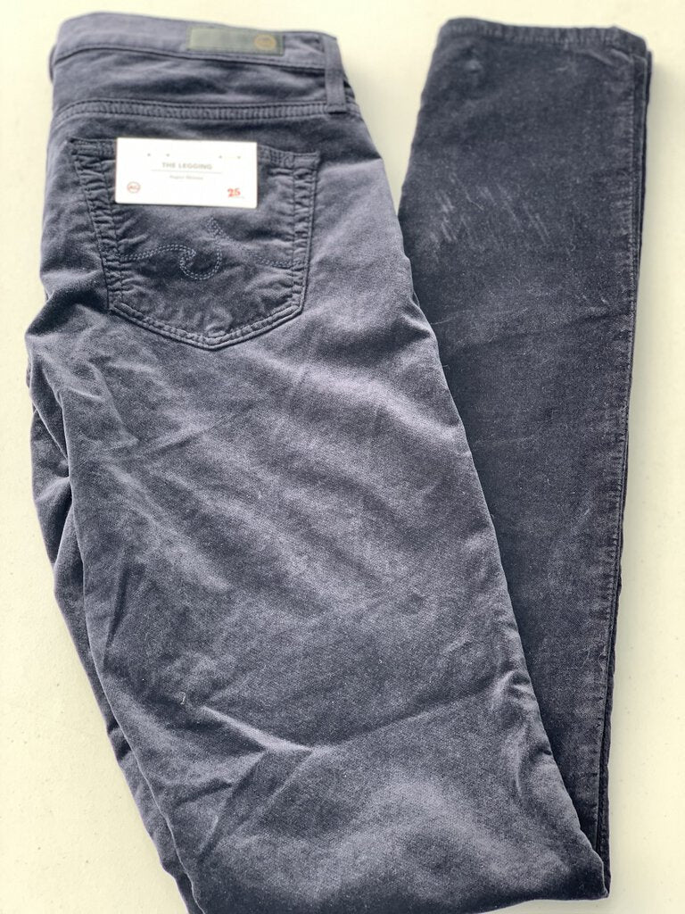 AG Jeans The Legging Super Skinny Velour 25 NWT