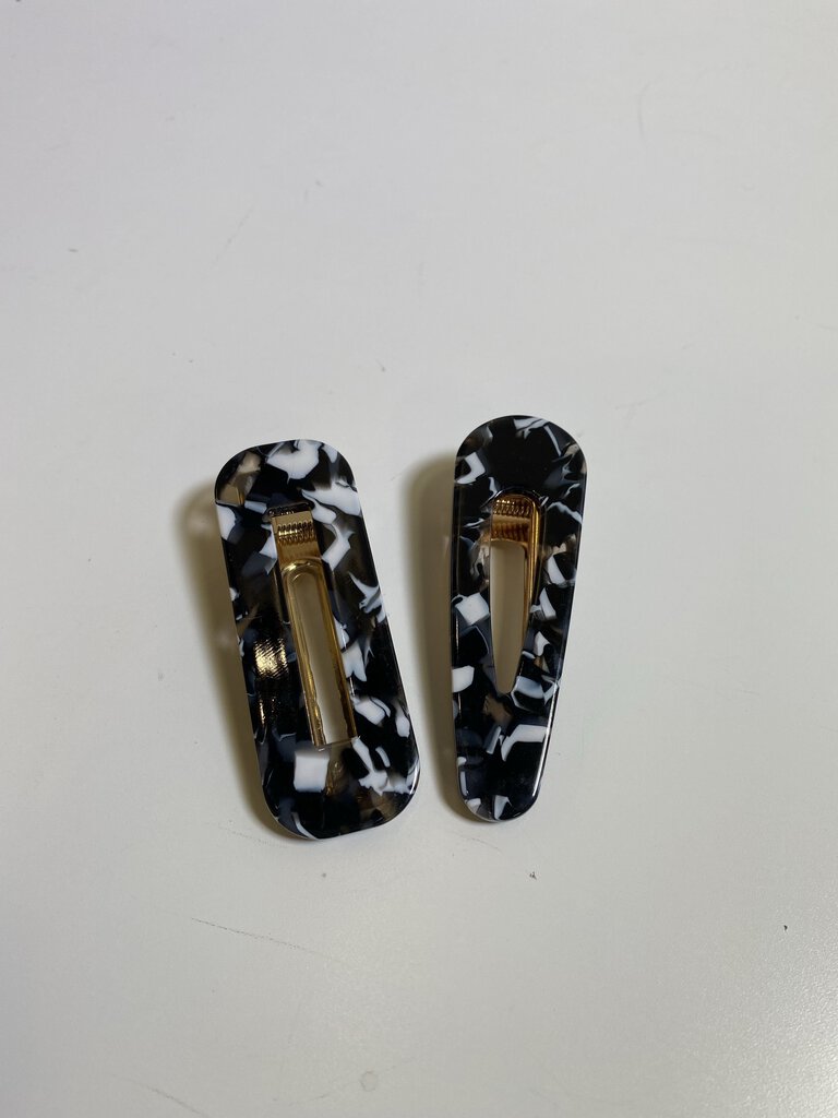 Set of 2 hair clips black